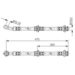Flexible de frein BOSCH 1987481148 pour NISSAN MICRA OE 462105F002 BOSCH