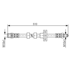 Brake Hose BOSCH 1987481157 OE Ref SHB 0000 11
