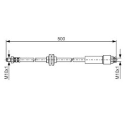 Flexible de frein BOSCH 1987481172 pour FIAT PANDA OE 51745709 BOSCH