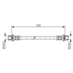 Brake Hose BOSCH 1987481181 OE Ref 90947 02C53