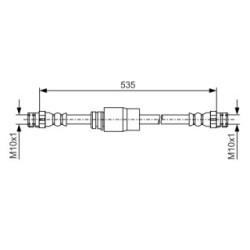 Flexible de frein BOSCH 1987481184 pour AUDI, VW A3, PASSAT OE 3C0611701C BOSCH