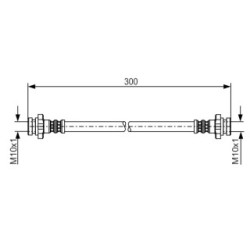 Flexible de frein BOSCH 1987481195 pour NISSAN OE 462101HJ5B BOSCH