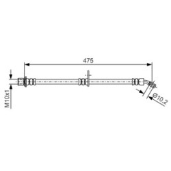 Brake Hose BOSCH 1987481243 OE Ref 90049 22290