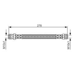 Flexible de frein BOSCH 1987481280 pour PORSCHE 911 OE 91135508700 BOSCH