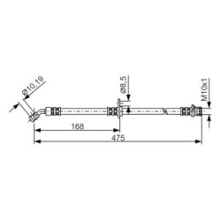 Brake Hose BOSCH 1987481326 OE Ref 01466-SEA-E00