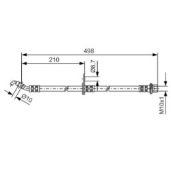 Brake Hose BOSCH 1987481380 OE Ref 90947 02E16