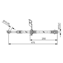 Brake Hose BOSCH 1987481393 OE Ref 58738 07300