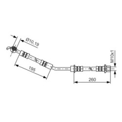 Brake Hose BOSCH 1987481407 OE Ref 90947W2008