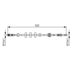 Brake Hose BOSCH 1987481431 OE Ref 8K0 611 707 E