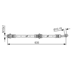 Brake Hose BOSCH 1987481433 OE Ref 46210 JD000