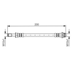 Brake Hose BOSCH 1987481443 OE Ref 1671646