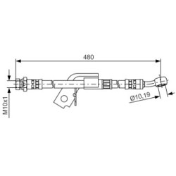 Flexible de frein BOSCH 1987481474 pour HYUNDAI GETZ OE 587371C800 BOSCH