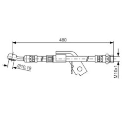 Brake Hose BOSCH 1987481475 OE Ref 58738 1C800