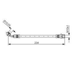 Flexible de frein BOSCH 1987481479 pour HONDA CITY, JAZZ OE 01468-SAA-J50 BOSCH