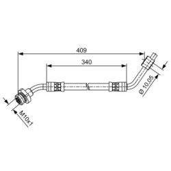 Flexible de frein BOSCH 1987481491 pour NISSAN TERRANO OE 462110X800 BOSCH