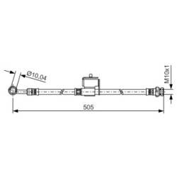 Flexible de frein BOSCH 1987481505 pour HYUNDAI, KIA ACCENT, RIO OE 587371G300 BOSCH