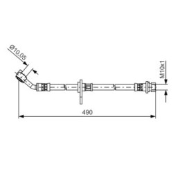 Brake Hose BOSCH 1987481521 OE Ref 01466-TL0-G50