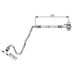 Flexible de frein BOSCH 1987481537 pour SEAT, SKODA, VW OE 6Q0611764M BOSCH
