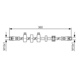 Brake Hose BOSCH 1987481538 OE Ref 7D0 611 701 D