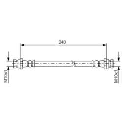 Brake Hose BOSCH 1987481553 OE Ref 0K2A3 43810