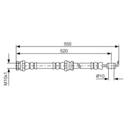 Brake Hose BOSCH 1987481554 OE Ref 0K2A2 43810C