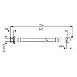 Flexible de frein BOSCH 1987481570 pour NISSAN, RENAULT OE 46210JG013 BOSCH