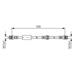 Brake Hose BOSCH 1987481593 OE Ref 8J0 611 701 D