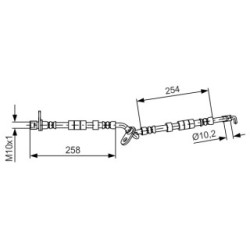 Brake Hose BOSCH 1987481595 OE Ref GJ6E-43-990C