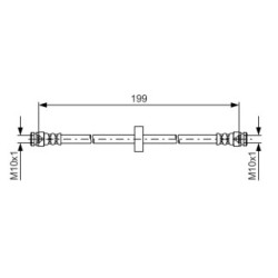 Brake Hose BOSCH 1987481607 OE Ref 51866057