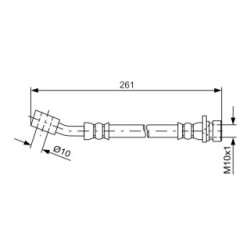 Brake Hose BOSCH 1987481621 OE Ref 01466-TF0-951