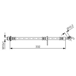 Brake Hose BOSCH 1987481654 OE Ref 90947W2018