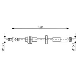 Brake Hose BOSCH 1987481672 OE Ref 51917835