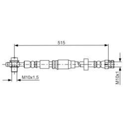 Brake Hose BOSCH 1987481673 OE Ref 1S0 611 701