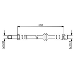 Brake Hose BOSCH 1987481676 OE Ref 2E0 611 707 E