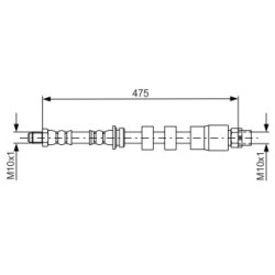 Brake Hose BOSCH 1987481678 OE Ref 34 30 6 799 425