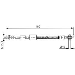 Brake Hose BOSCH 1987481687 OE Ref 4806 N1