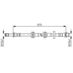 Brake Hose BOSCH 1987481689 OE Ref 4G0 611 707 H