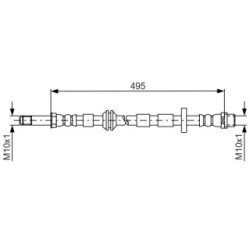 Brake Hose BOSCH 1987481692 OE Ref 4H0 611 707 C