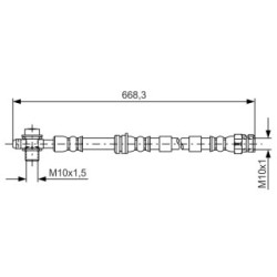 Brake Hose BOSCH 1987481693 OE Ref 5Q0 611 701 D