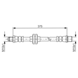 Brake Hose BOSCH 1987481695 OE Ref 82 00 735 345