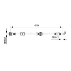 Brake Hose BOSCH 1987481722 OE Ref EG23-43-980B