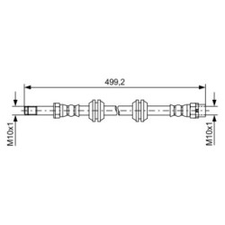 Brake Hose BOSCH 1987481727 OE Ref 34 30 6 798 466