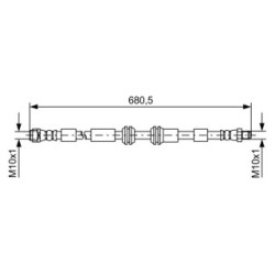 Brake Hose BOSCH 1987481734 OE Ref 166 420 03 48