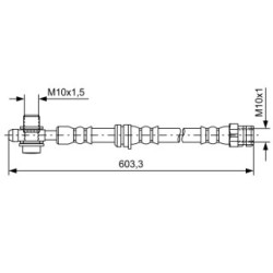 Brake Hose BOSCH 1987481742 OE Ref 5N0 611 701 A