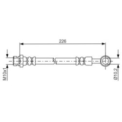 Brake Hose BOSCH 1987481743 OE Ref 58737 3E000