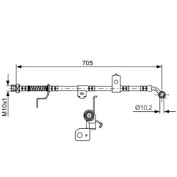 Flexible de frein BOSCH 1987481759 pour HYUNDAI, KIA SONATA, MAGENTIS, SOUL BOSCH