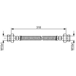 Flexible de frein BOSCH 1987481760 pour HYUNDAI ATOS OE 5873705000 BOSCH