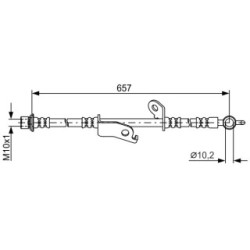 Flexible de frein BOSCH 1987481789 pour TOYOTA OE 90947W2028 BOSCH