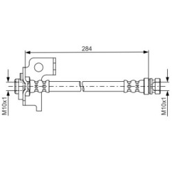 Flexible de frein BOSCH 1987481794 pour HYUNDAI, KIA ACCENT, RIO OE 587371E100 BOSCH