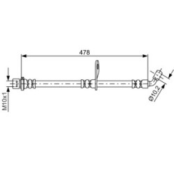 Flexible de frein BOSCH 1987481815 pour SUBARU FORESTER OE 26591SC010 BOSCH